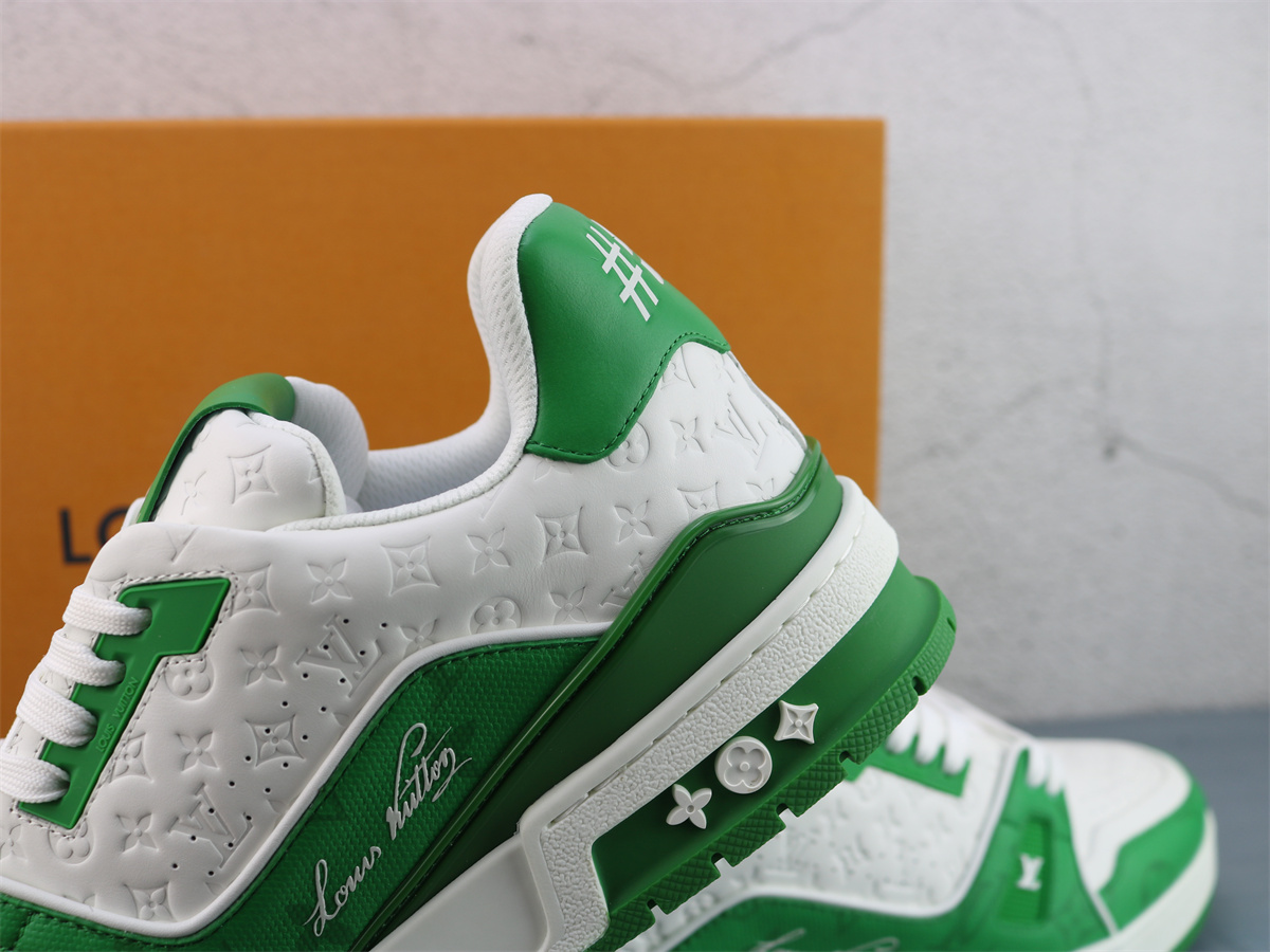 LV Trainer Sneaker White Green